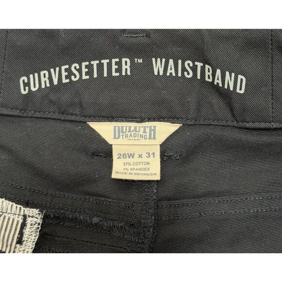 Duluth Trading Co Womens Flex Fire Hose Cargo Pants Size 26x31 Black Utility - Picture 4 of 7